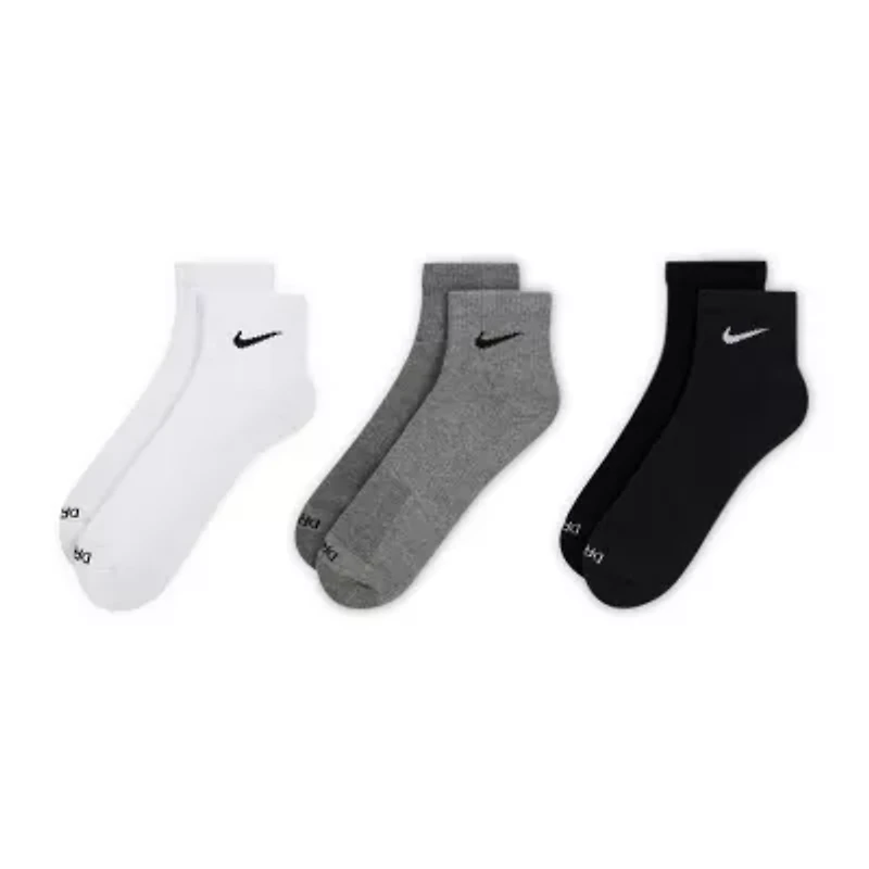 Nike Everyday Plus Cushioned Unisex Adult Breathable Multi-Pack Pair Quarter Ankle Socks