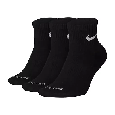 Nike Everyday Plus Cushioned Unisex Adult Breathable Multi-Pack Pair Quarter Ankle Socks