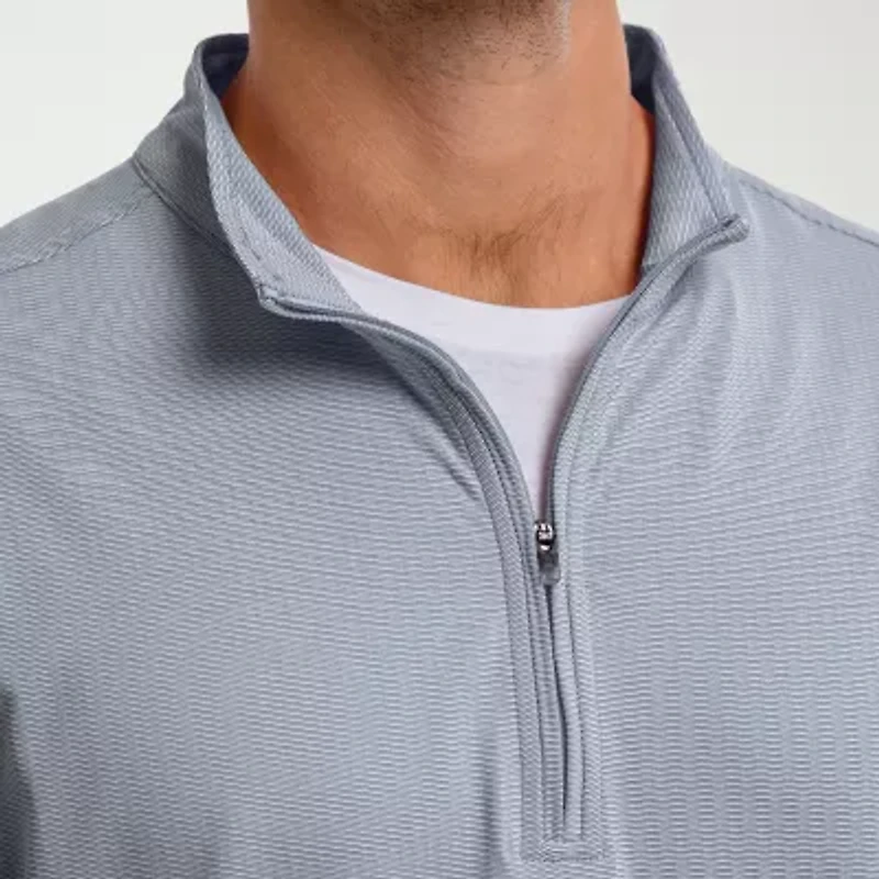 Antigua Fall 2025 Mens Mock Neck Long Sleeve Active Quarter-Zip Pullover