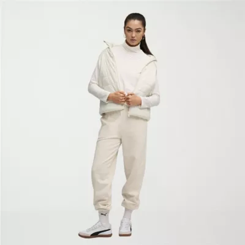 Puma Womens Mid Rise Cuffed Jogger Sweatpants