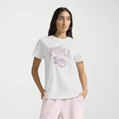 PUMA Womens Crew Neck Short Sleeve Active T-Shirt