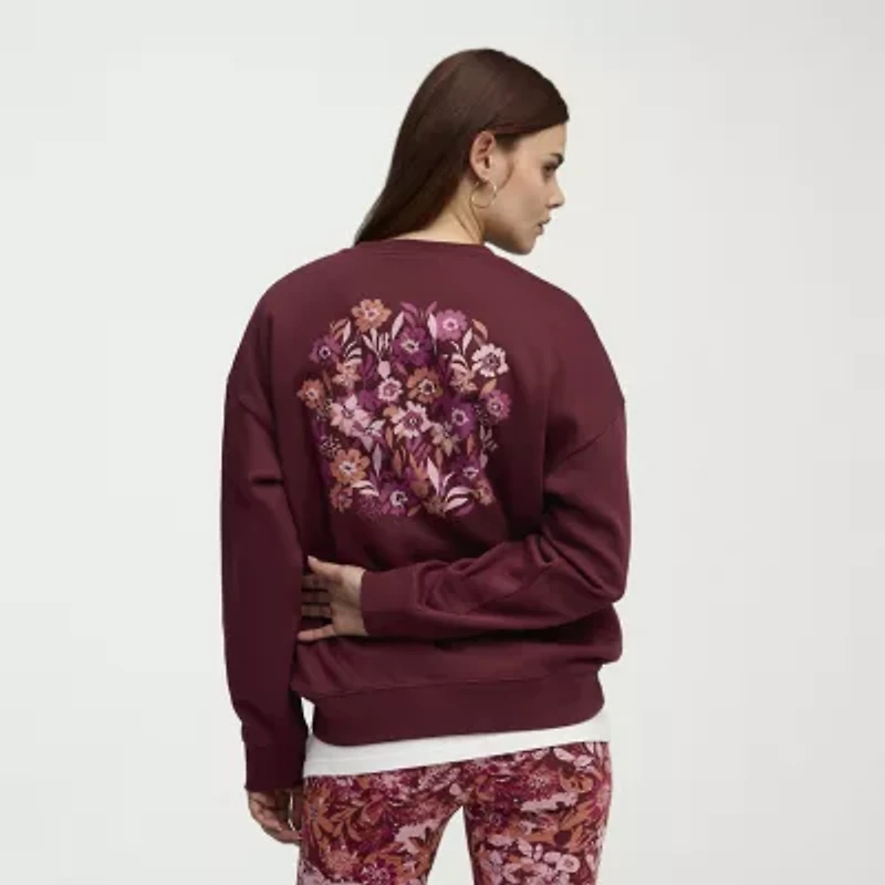 PUMA Womens Crew Neck Long Sleeve Sweatshirt