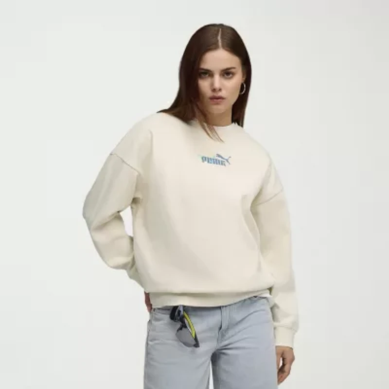 PUMA Womens Crew Neck Long Sleeve Sweatshirt