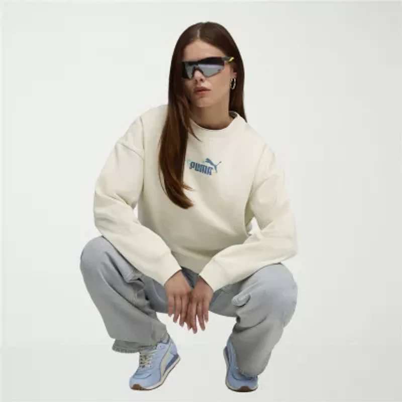 PUMA Womens Crew Neck Long Sleeve Sweatshirt