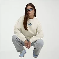 PUMA Womens Crew Neck Long Sleeve Sweatshirt