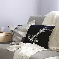 E By Design Anchored Reversible Square Throw Pillows