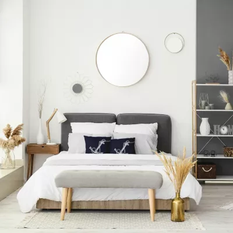 E By Design Anchored Reversible Square Throw Pillows