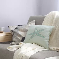 Starfish Square Throw Pillow