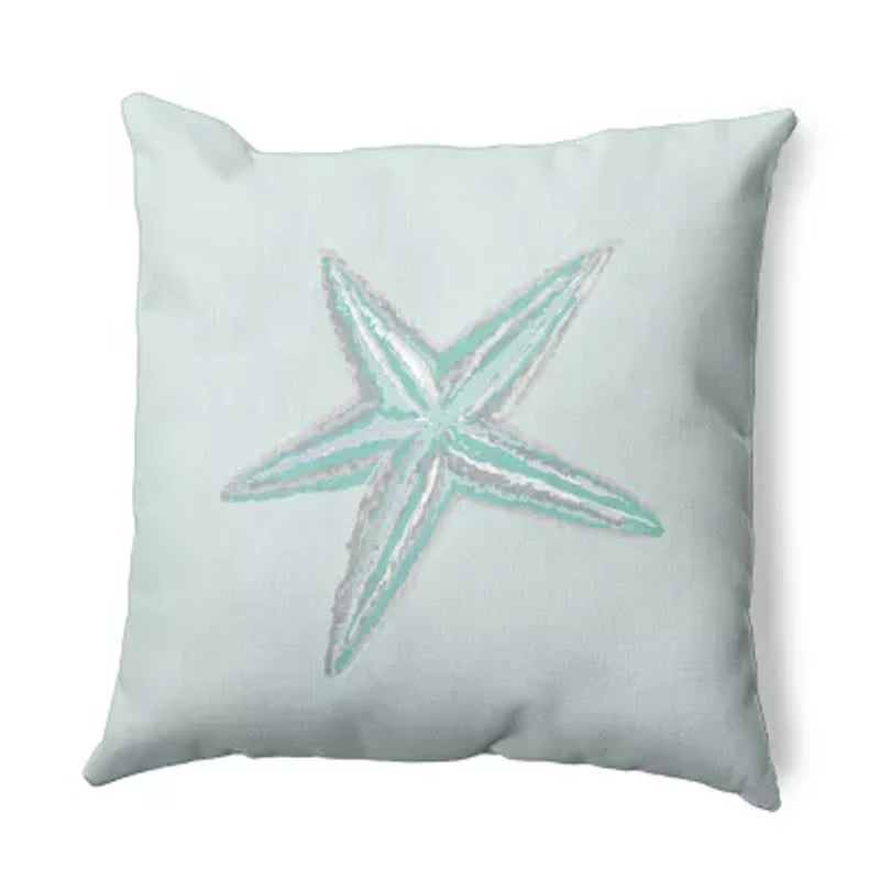 Starfish Square Throw Pillow