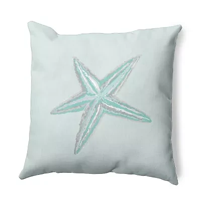 Starfish Square Throw Pillow