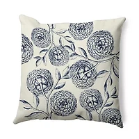 Antique Flowers Square Throw Pillow