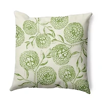 Antique Flowers Square Throw Pillow