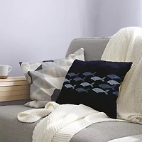 Fish Line Square Throw Pillow