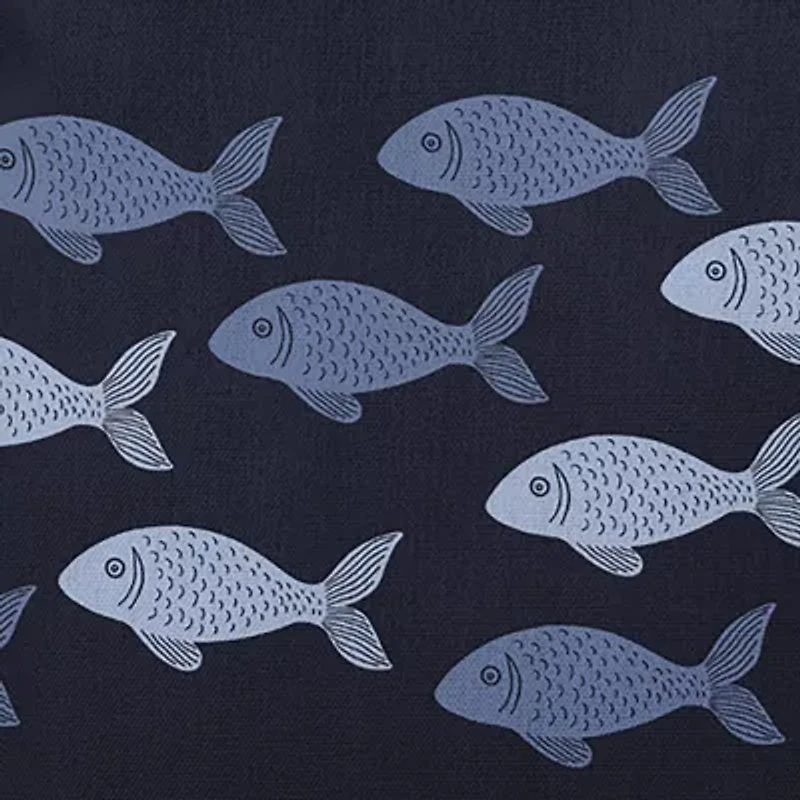 Fish Line Square Throw Pillow