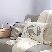 Crab Square Throw Pillow
