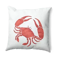 Crab Square Throw Pillow