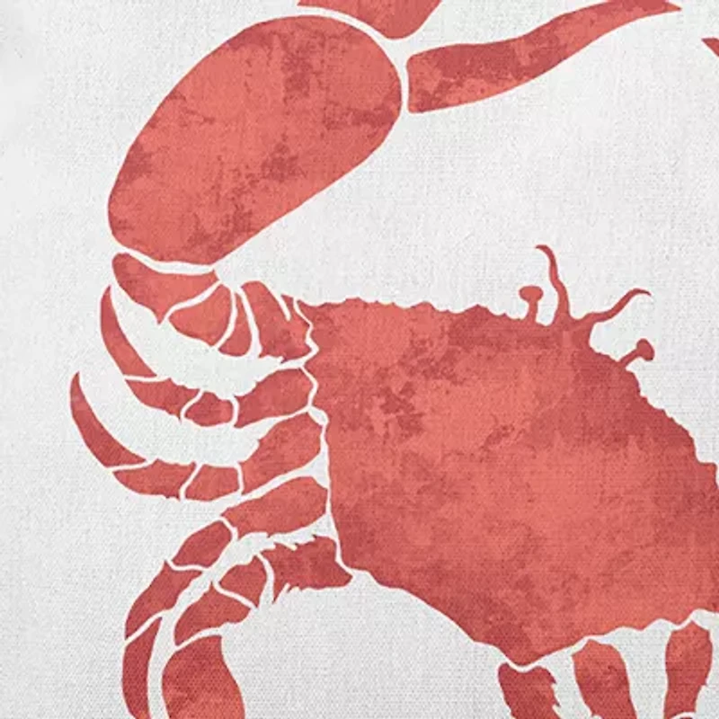 Crab Square Throw Pillow