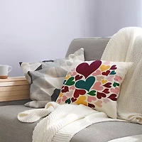 Hearts All Around Square Throw Pillow