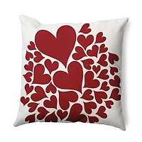 Hearts All Around Square Throw Pillow