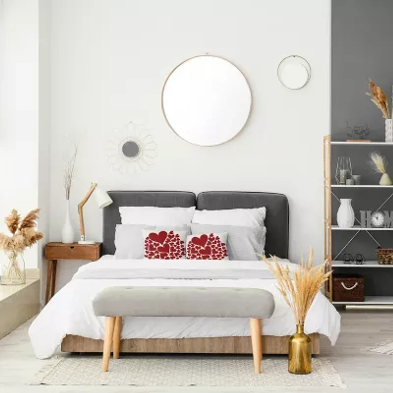 Hearts All Around Square Throw Pillow