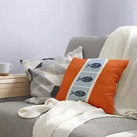 Fish Chips Square Throw Pillow