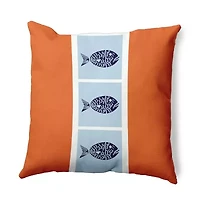 Fish Chips Square Throw Pillow