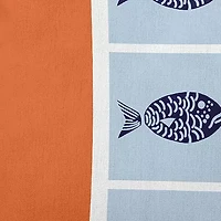 Fish Chips Square Throw Pillow