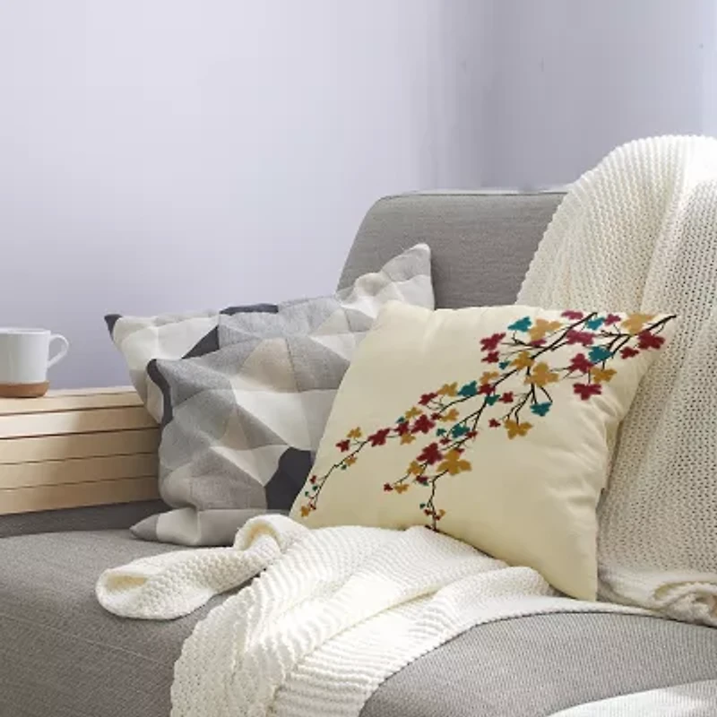 Maple Hues Square Throw Pillow