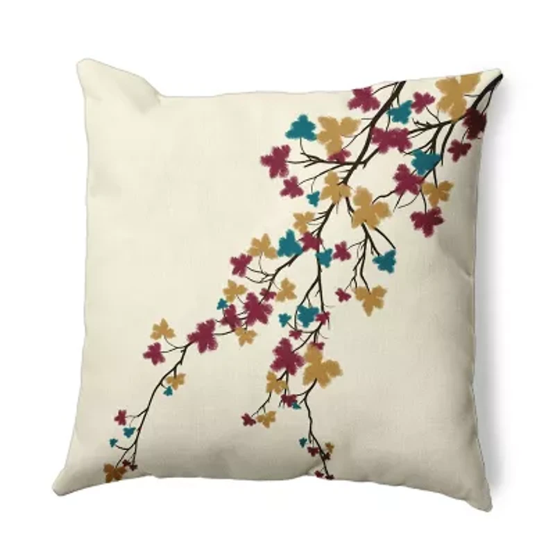 Maple Hues Square Throw Pillow