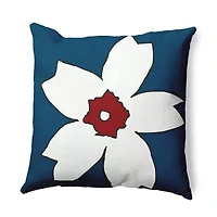 Big Flower Square Throw Pillow
