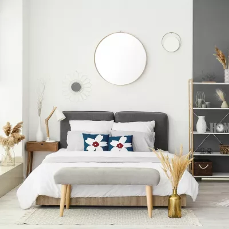 Big Flower Square Throw Pillow