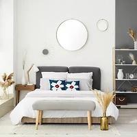 Big Flower Square Throw Pillow