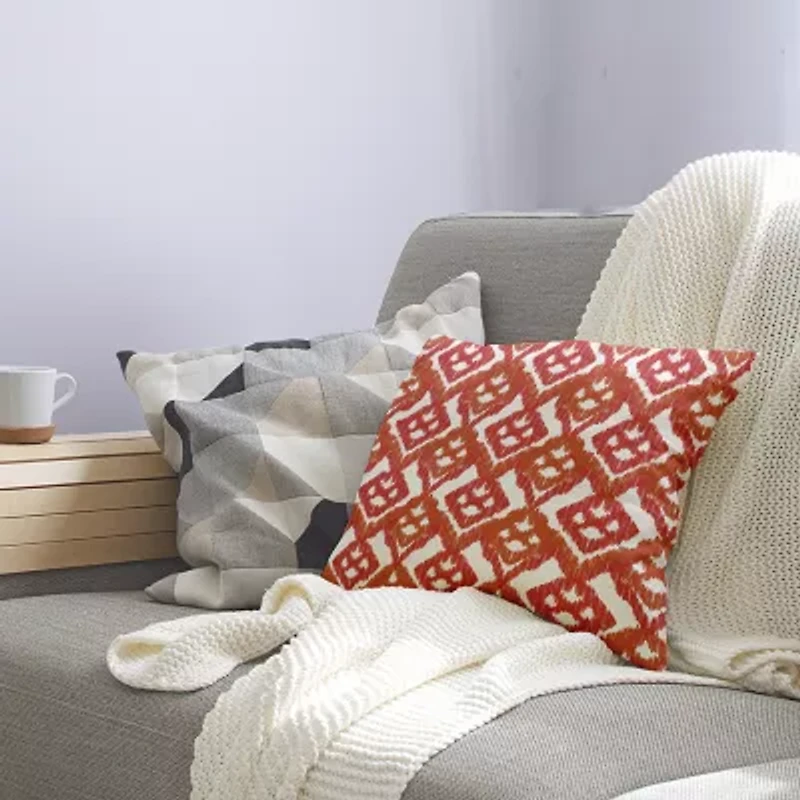 Hipster Square Throw Pillow