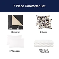 Home Expressions Casey Leaves Complete Bedding Set with Sheets
