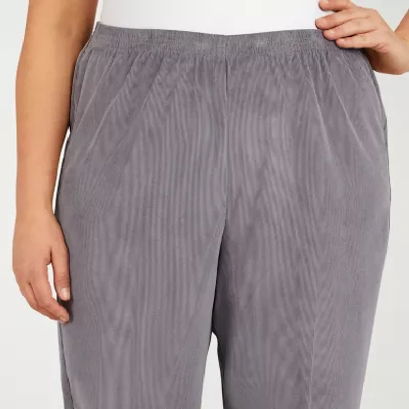 Alfred Dunner Classics Womens Straight Corduroy Pant