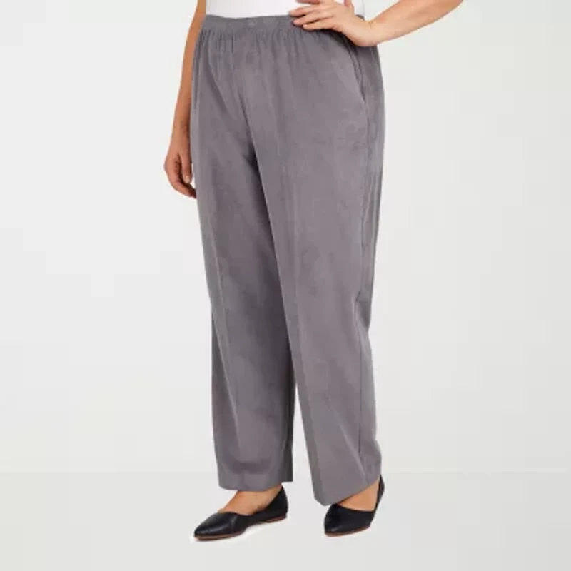 Alfred Dunner Classics Womens Straight Corduroy Pant