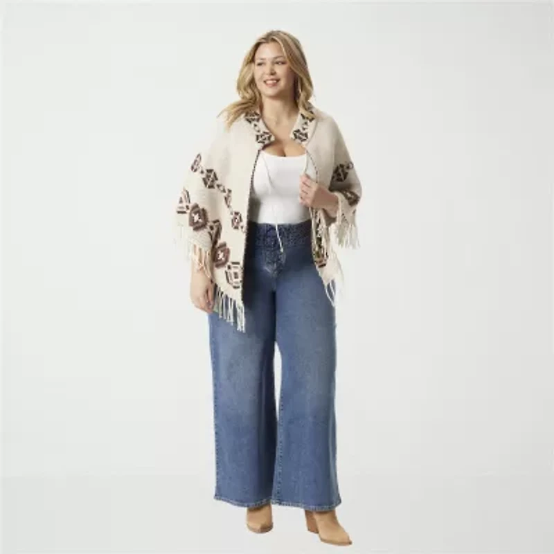 JS Jessica Simpson Womens Poncho Plus