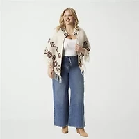 JS Jessica Simpson Womens Poncho Plus