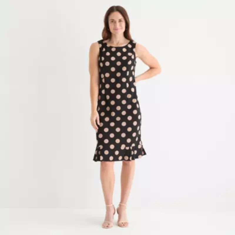 Maya Brooke Womens Dots Jacket Dress