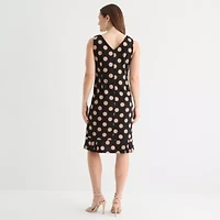 Maya Brooke Womens Dots Jacket Dress
