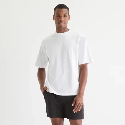 Xersion Oversized Heavyweight Mens Crew Neck Short Sleeve Active T-Shirt