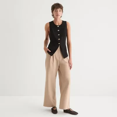 by&by Womens Crew Neck Sleeveless Juniors Vest