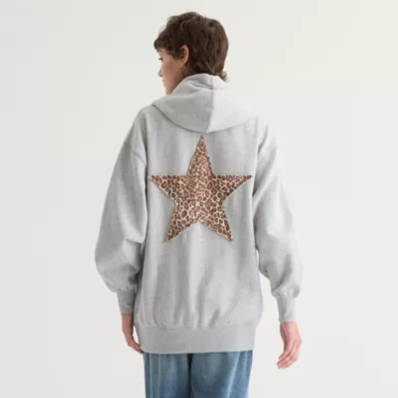 Arizona Womens Hidden Access Opening Hooded Long Sleeve Adaptive Juniors Sweatshirt