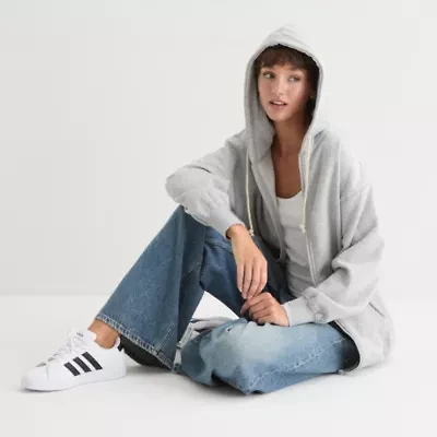 Arizona Womens Hidden Access Opening Hooded Long Sleeve Adaptive Juniors Sweatshirt