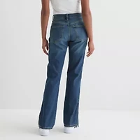 Arizona Juniors Womens High Rise Straight Leg Jean