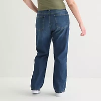 Arizona Juniors Plus Womens High Rise Straight Leg Jean