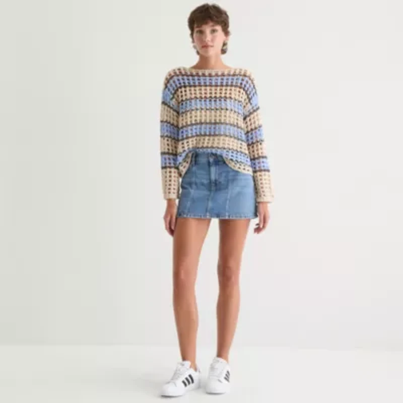 Arizona Womens Denim Skirt-Juniors