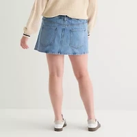 Arizona Womens Denim Skirt Juniors Plus