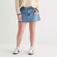 Arizona Womens Denim Skirt Juniors Plus
