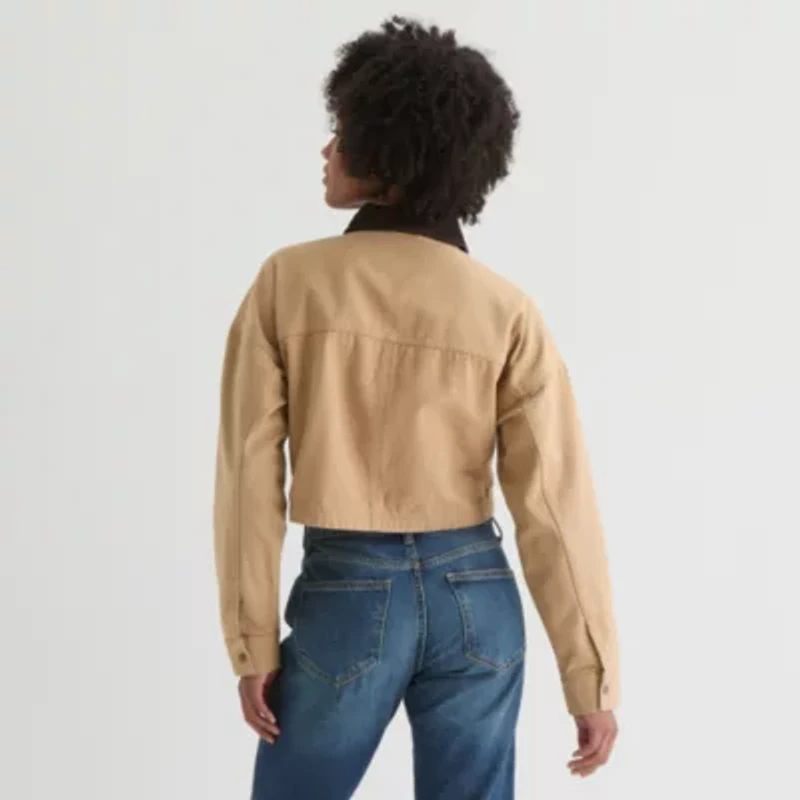 Arizona Womens Juniors Denim Midweight Work Jacket